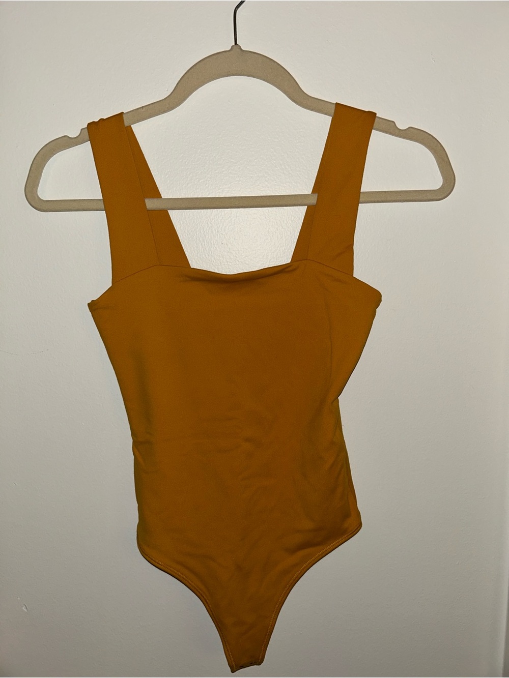Abercrombie & Fitch Golden Mustard Square-Neck Bodysuit